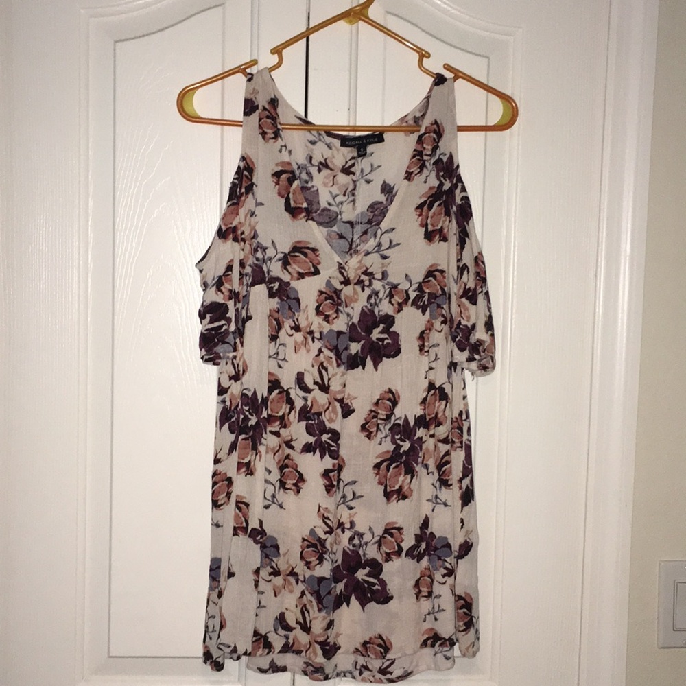 Kendal & Kylie floral off the shoulder dress